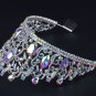 RSSLyn Undeniable Bridal Crowns Aurora Colors Sparkling Beaded Tiaras for Women Towering Headpieces