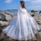 TF Hooded Robes Timeless Fashion White Trench Coats for The Bride Seashore Cloak White Cloaks