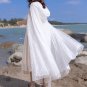 TF Hooded Robes Timeless Fashion White Trench Coats for The Bride Seashore Cloak White Cloaks