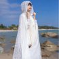 TF Hooded Robes Timeless Fashion White Trench Coats for The Bride Seashore Cloak White Cloaks
