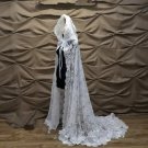 Timeless Fashion Long White Capes Bridal Coats Lady in White Lacy Dresses Long White Trench Coats