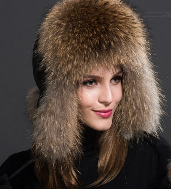 Rsslyn Black Hats Real Fox Fur Hats Fashion Russian Hats New Winter Hats for Women