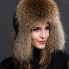 Rsslyn Black Hats Real Fox Fur Hats Fashion Russian Hats New Winter Hats for Women