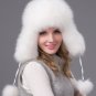 Rsslyn Black Hats Real Fox Fur Hats Fashion Russian Hats New Winter Hats for Women