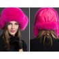 Rsslyn Black Hats Real Fox Fur Hats Fashion Russian Hats New Winter Hats for Women