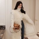 TF Fashion Vest Timeless Fashion Winter Vest for Women Long Vest Ivory White Vest Lamb Fur Coats