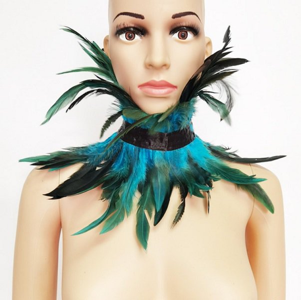 Rsslyn Boutique Cosplay Feather Collars for Women and Men Unisex