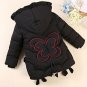 Rsslyn Pink Parkas for Little Girls Hooded Butterfly Parka Princess Jackets Princess Pink Coats