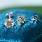 TF Real 0.5-1 Carat D Color Moissanite Stud Earrings For Women Top Quality 100% 925 SS Earrings