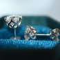 TF Real 0.5-1 Carat D Color Moissanite Stud Earrings For Women Top Quality 100% 925 SS Earrings