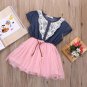 Rsslyn On-Hand 24 Months, 2t, 3t, 4t Rodeo Denim Cowgirl Tutu Dress Barn Party Outfit for Girls