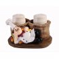 Rsslyn Cute Chef Design Apartment Kitchen Collection 3pcs/SET Salt and Pepper Shaker and Holder