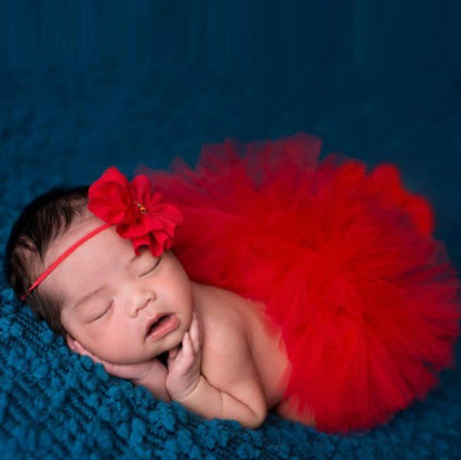 Rsslyn New Arrival Baby Props with Matching Headband Grandchild Gift Baby Shower Gift
