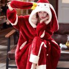 Rsslyn Sweet Red Pajama Long Ears Winter Coats for Winter Sleeping Robe Pajama