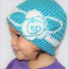 Rsslyn Crochet Beanie for Baby Girls with Rose Accent