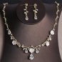Rsslyn Tiara Set for Women Princess Crown with Earrings Quinceanera Baroque Butterfly Crystal