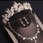 Rsslyn Tiara Set for Women Princess Crown with Earrings Quinceanera Baroque Butterfly Crystal