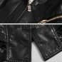 Rsslyn Black Leather Black Lacy Top for Women-Ruffled Coats for Women Lacy Leather Jacket