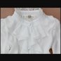 Rsslyn Vintage Blouses for Tween Girls Turtleneck White Tops Silk Blouses White Tees