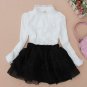 Rsslyn Vintage Blouses for Tween Girls Turtleneck White Tops Silk Blouses White Tees