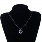 Rsslyn Titanic Heart of Ocean Romantic Heart Of The Ocean Blue Crystal Platinum Plated Necklace