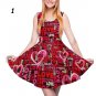Rsslyn Valentines Day Korean Fashion Dresses Female Skater Dress Above Knees Tween Dress