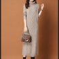 Rsslyn Long Bottoming Sweater Skirt Over The Knee Autumn Turtleneck Knitted Dress FOR Women