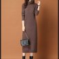 Rsslyn Long Bottoming Sweater Skirt Over The Knee Autumn Turtleneck Knitted Dress FOR Women