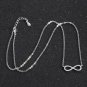 Rsslyn Luxury Silver-Color Infinity Pendants Necklaces for Women Clear Austria AAA Cubic 8