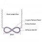 Rsslyn Luxury Silver-Color Infinity Pendants Necklaces for Women Clear Austria AAA Cubic 8