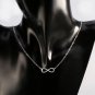 Rsslyn Luxury Silver-Color Infinity Pendants Necklaces for Women Clear Austria AAA Cubic 8