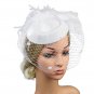 Rsslyn Retro Black Fascinators Hat Women Flower Mesh Sinamay Feathers Party Headwewar