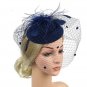Rsslyn Retro Black Fascinators Hat Women Flower Mesh Sinamay Feathers Party Headwewar