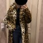 Rsslyn Winter Long Warm Thick Leopard Fluffy Faux Fur Coat Women Tiger Print Runway Coats