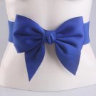 Rsslyn Blue Wide Belt Waistline for Women Korean Belt with Big Bow Waist Band Corset Accessories