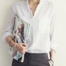 Rsslyn White Linen Blouses for Women Summer Tops Femme Womens Tops Fashion Linen White Shirt Women