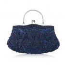 Rsslyn Beaded Clutch Bags Elegant Evening Bags Wedding Party Bridal Bags Navy Blue Clutch LMF24-197