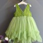 Rsslyn Green Dress Sleeveless Dress for Toddler Girls Birth Party Tutus Linen Dress