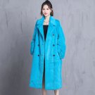 Rsslyn Thicker Overcoats for Women Oversized Turquoise Blue Coat Warm Fluffy Soft Faux Fur Coat