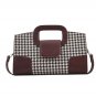 Rsslyn Brown Leather Bags Popular Handbags New Messenger Bag Leather Rhombus LMF24-27