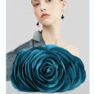 Rsslyn Teal Color Clutch for Women Hot Sale Evening Bag Flower Bride Bag Purse Full Dress Party