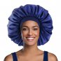 Rsslyn Blue Shower Cap Extra Large Satin Sleep Cap High Quality Waterproof Shower Cap