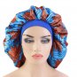 Rsslyn New Women's Extra Large Hair Cap For Sleeping African Printed Satin Shower Cap