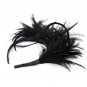 Rsslyn Adjustable Headbands Black Fascinators Black Burlesque Headpiece Flapper Ostrich Feather