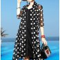 Rsslyn Black Cardigan Summer Tops for Women Polka Dots Beach Tops Polka Dots Long Cardigan for Women