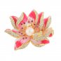 Rsslyn New Green Brooches Luxury Lotus Flower Brooch Scarf Pins and Brooch for Women
