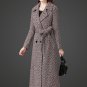 Rsslyn Warm Overcoats for Women Autumn Winter Women Long Tweed Woolen Coat with Belt Lapel