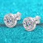 Rsslyn Lab Diamond 2CT Moissanite Earrings for Women Wedding Jewelry Gift Same Quality As Kay Jewel