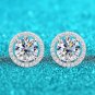 Rsslyn Lab Diamond 2CT Moissanite Earrings for Women Wedding Jewelry Gift Same Quality As Kay Jewel
