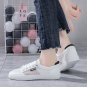 Rsslyn White Shoes Casual Breathable Flats Solid Color Mesh Shoes Young Woman Casual White Shoes